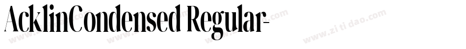 AcklinCondensed Regular字体转换